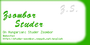 zsombor studer business card